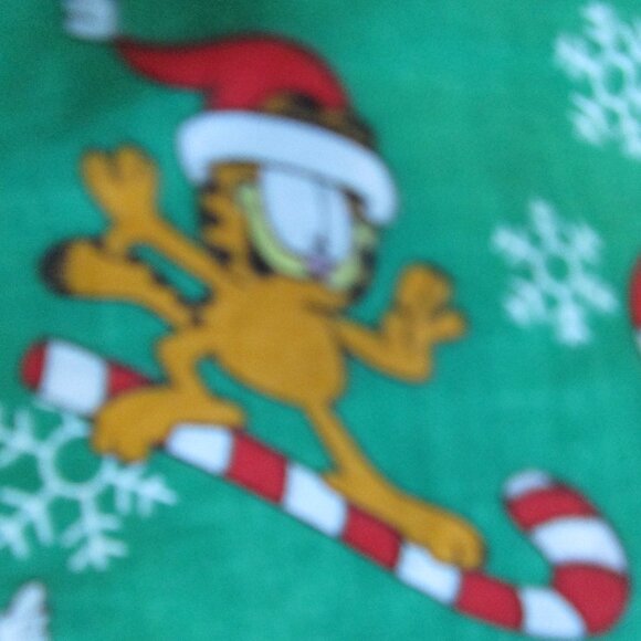 Garfield Christmas Fabric Lot of 3 Pieces  Candy Canes - Picture 6 of 7
